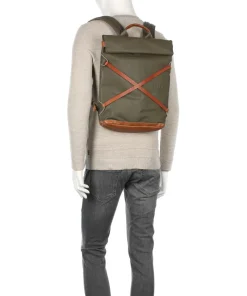 Japan Yokohama Rolltop Rucksack 13″ Bio-Baumwolle olivgrün