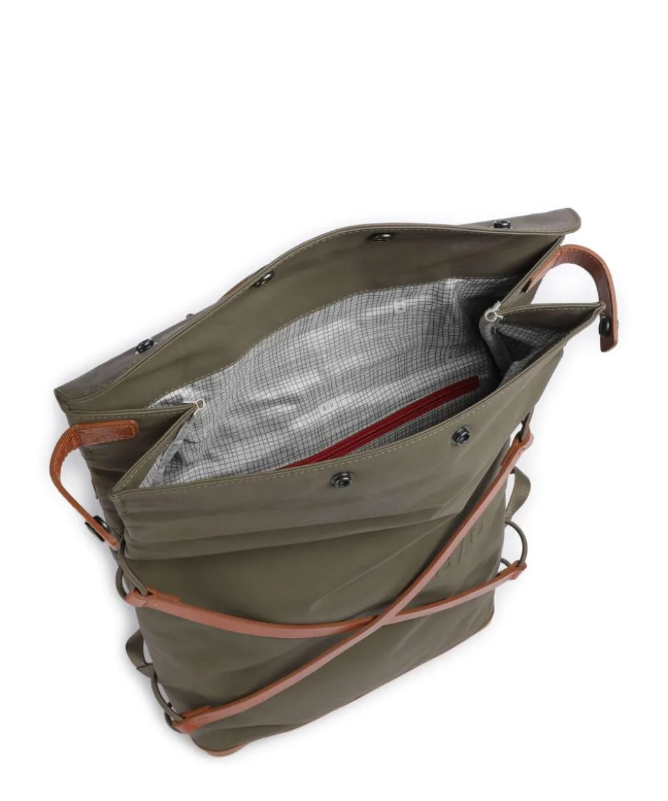 Japan Yokohama Rolltop Rucksack 13″ Bio-Baumwolle olivgrün