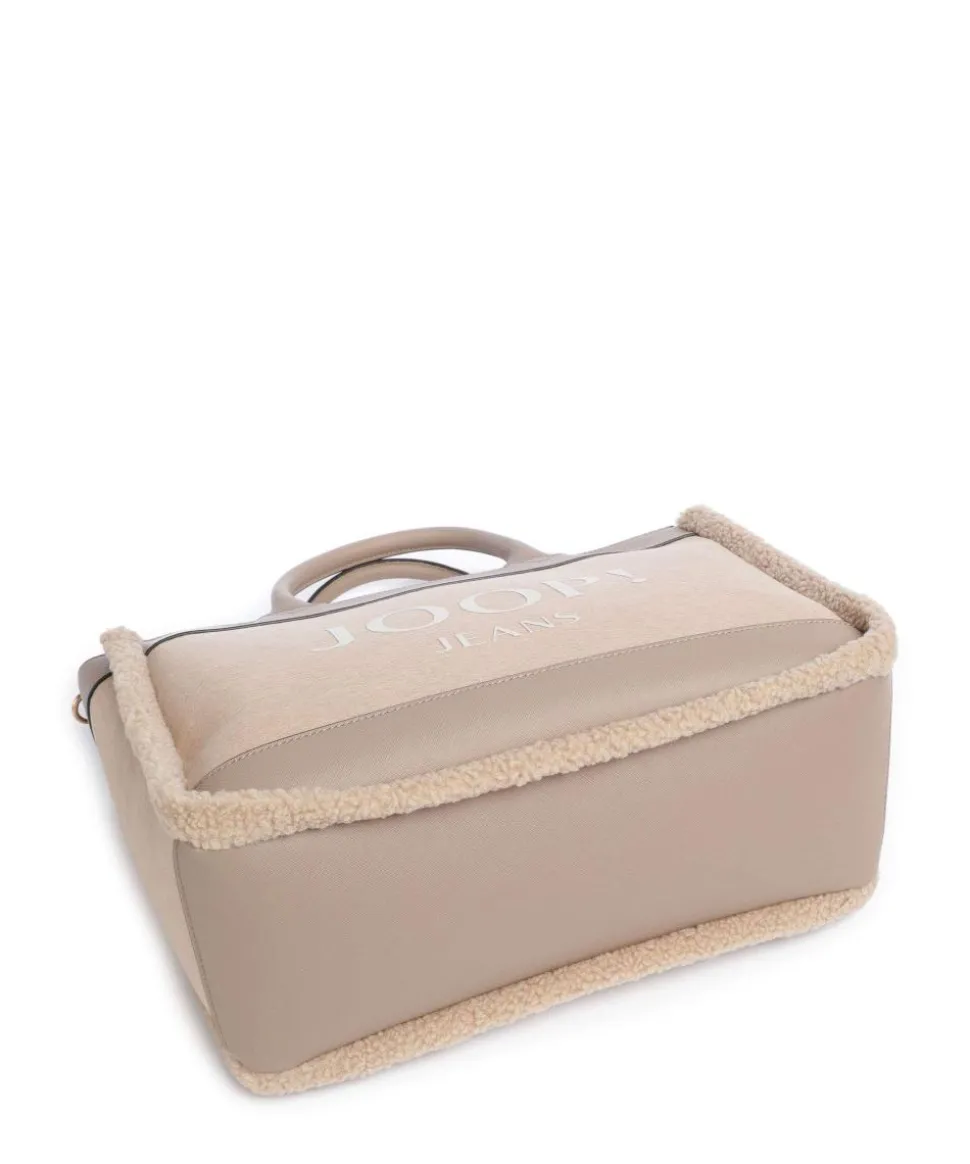 Jeans Calduccio Yvette Handtasche Lederimitat, Textil beige