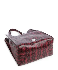 Jeans Confetto Boa Liv Shopper Lederimitat dunkelrot