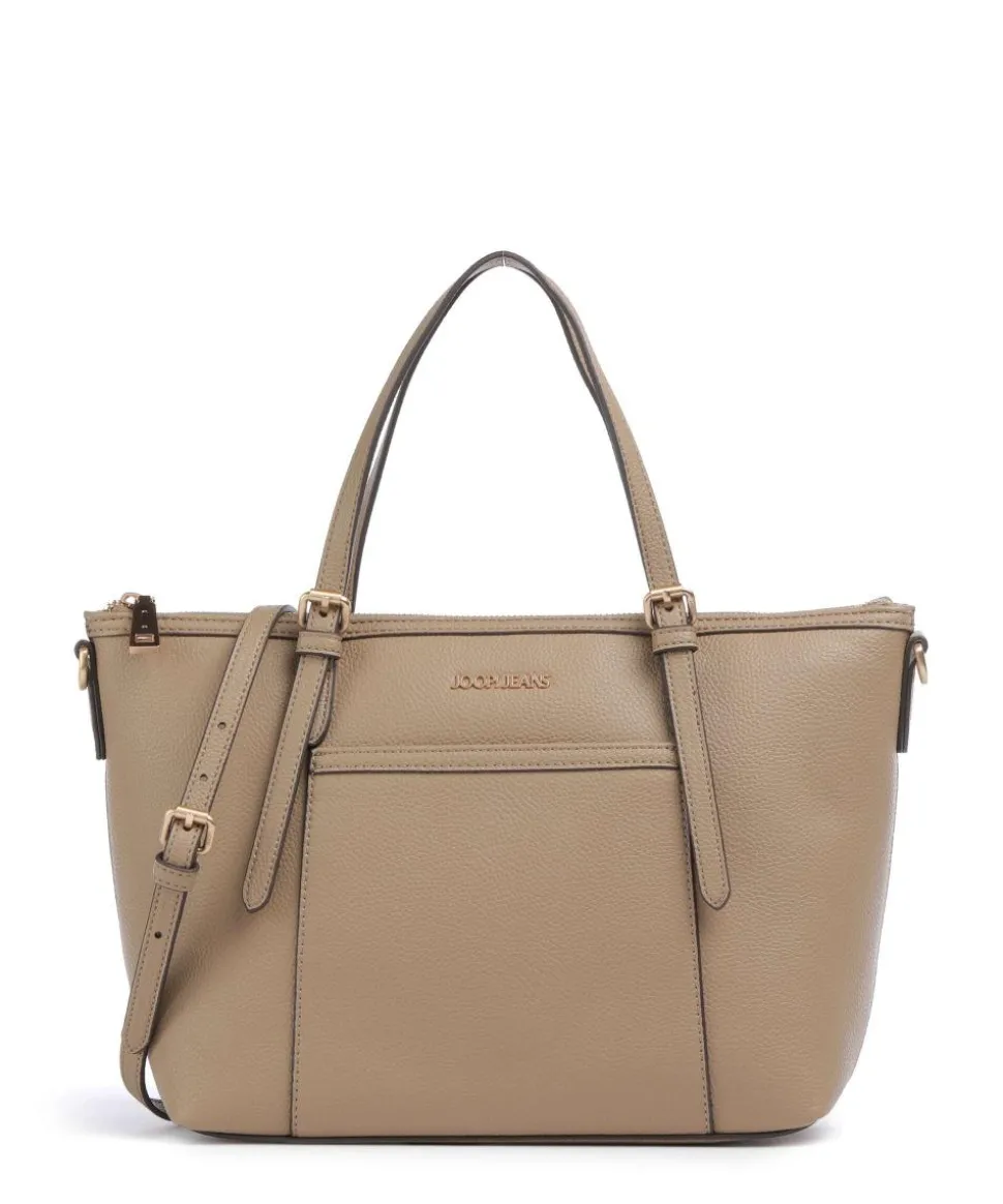 Jeans Diurno Helena Handtasche genarbtes Leder beige