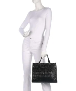 Jeans Iniziale Spiega Aurelia Handtasche Lederimitat schwarz