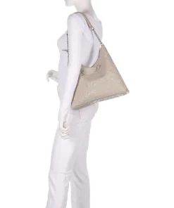 Jeans Iniziale Spiega Lucille Beuteltasche Lederimitat beige