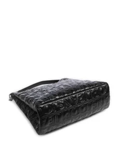 Jeans Iniziale Spiega Lucille Beuteltasche Lederimitat schwarz