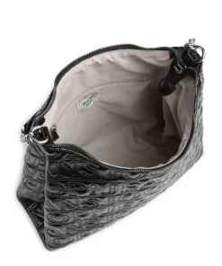 Jeans Iniziale Spiega Lucille Beuteltasche Lederimitat schwarz