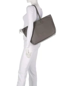 Jeans Lettera 1.0 Lara Shopper genarbtes Leder dunkelgrau