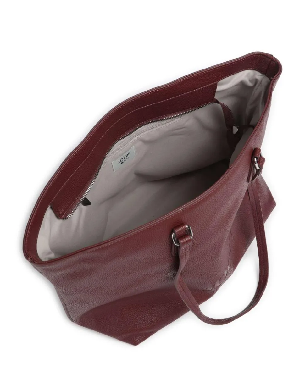 Jeans Lettera 1.0 Lara Shopper genarbtes Leder wein