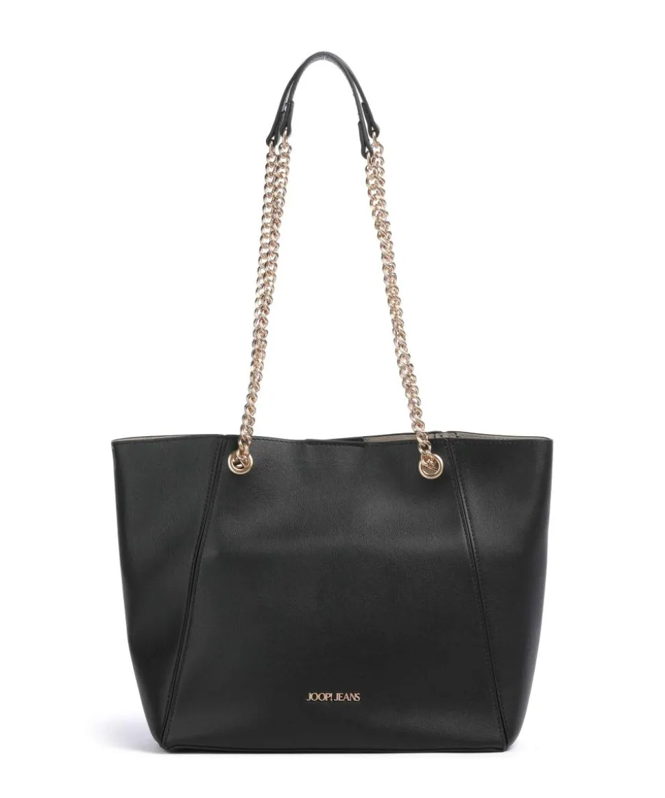 Jeans Singolo Justine Shopper Lederimitat schwarz