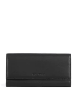 Jessie Geldbörse genarbtes Leder schwarz