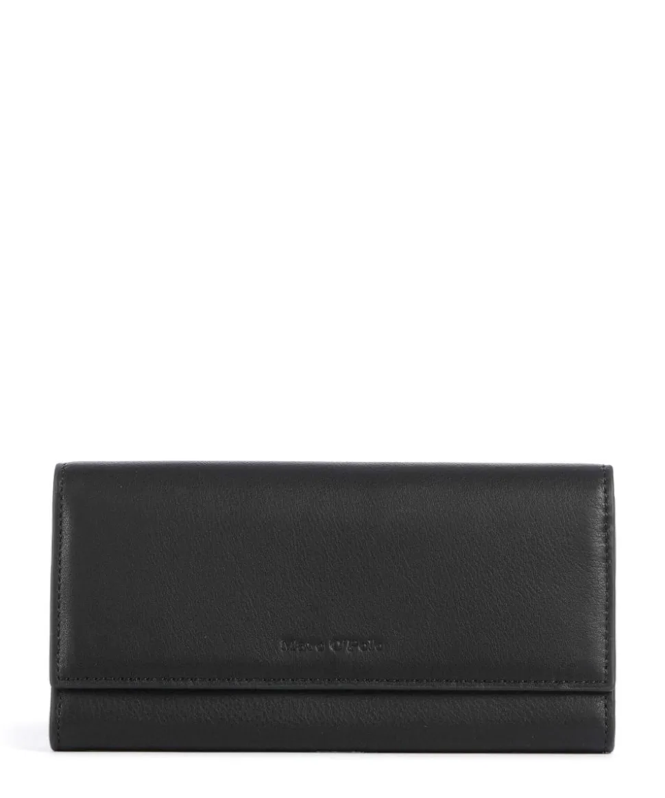 Jessie Geldbörse genarbtes Leder schwarz