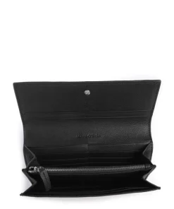 Jessie Geldbörse genarbtes Leder schwarz