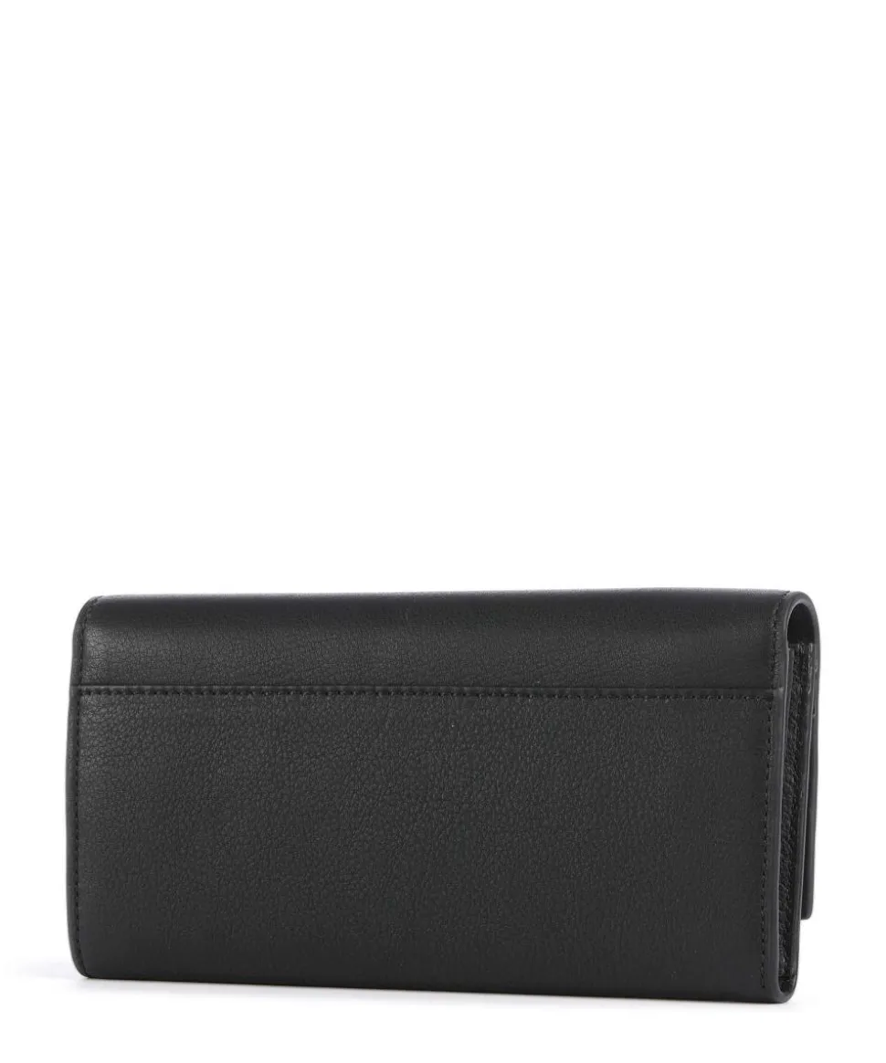 Jessie Geldbörse genarbtes Leder schwarz