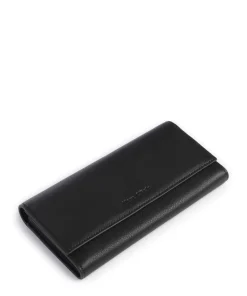 Jessie Geldbörse genarbtes Leder schwarz