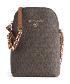 Jet Set Charm Handytasche Canvas dunkelbraun