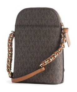 Jet Set Charm Handytasche Canvas dunkelbraun