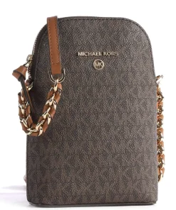 Jet Set Charm Handytasche Canvas dunkelbraun