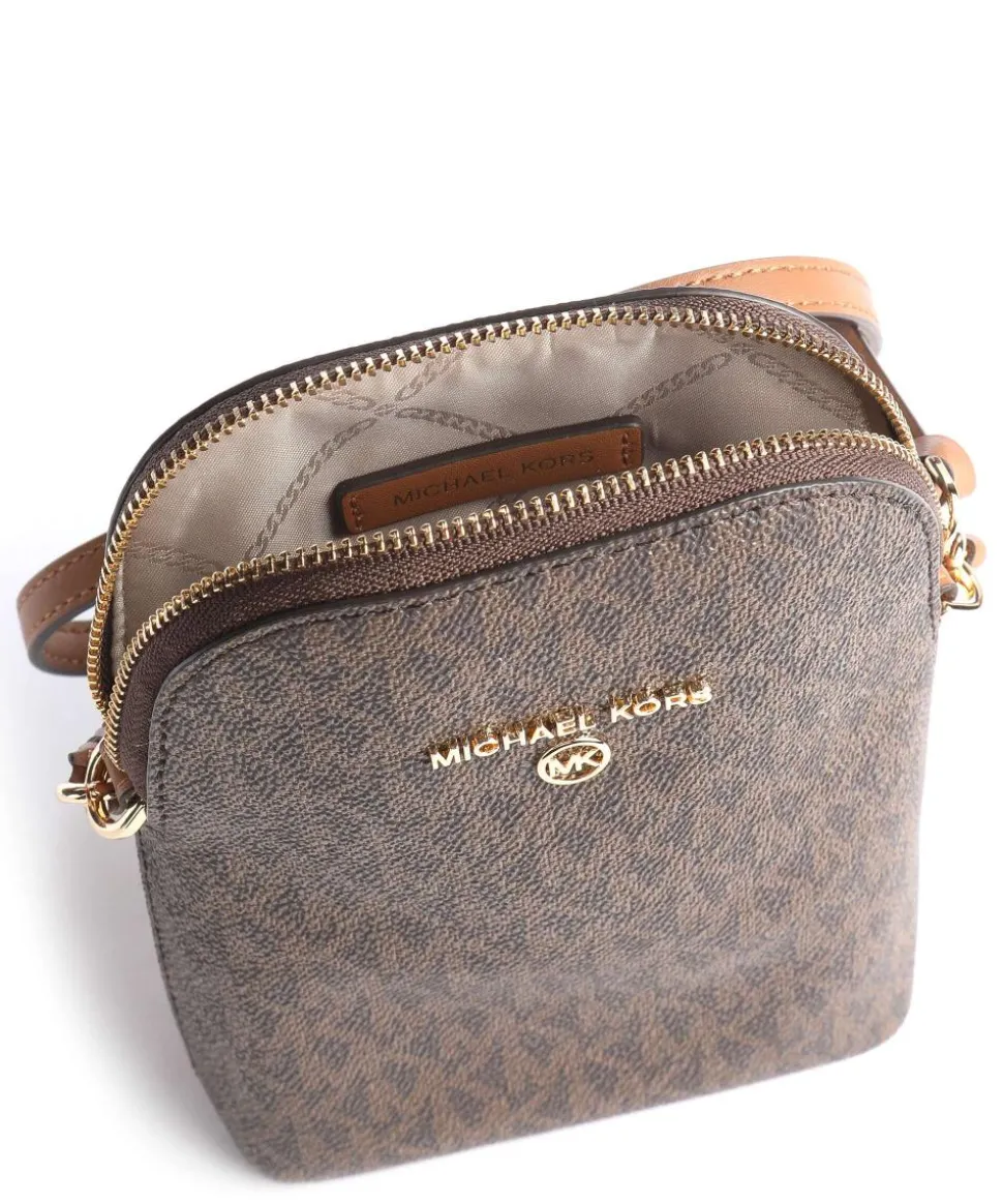 Jet Set Charm Handytasche Canvas dunkelbraun