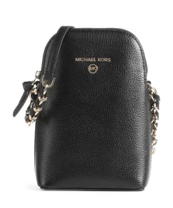 Jet Set Charm Handytasche genarbtes Rindsleder schwarz