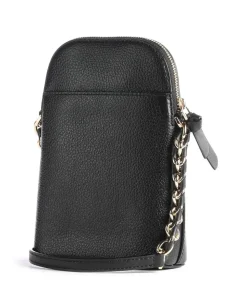 Jet Set Charm Handytasche genarbtes Rindsleder schwarz