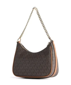 Jet Set Charm Schultertasche Canvas dunkelbraun