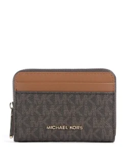 Jet Set Geldbörse Canvas dunkelbraun