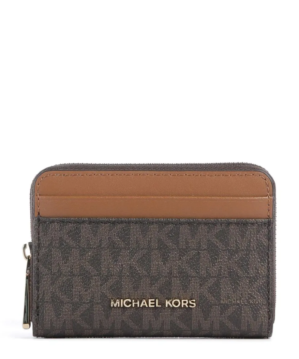 Jet Set Geldbörse Canvas dunkelbraun