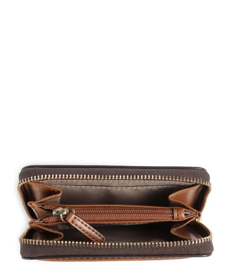 Jet Set Geldbörse Canvas dunkelbraun