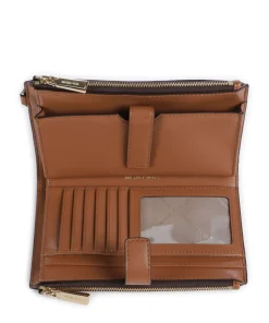 Jet Set Geldbörse Canvas dunkelbraun