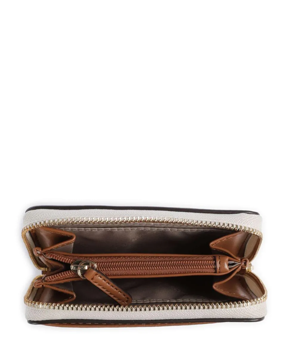 Jet Set Geldbörse Canvas elfenbein