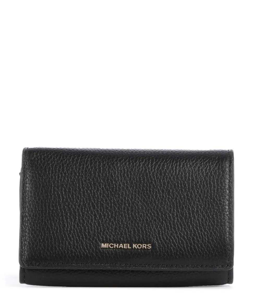 Jet Set Geldbörse genarbtes Rindsleder schwarz