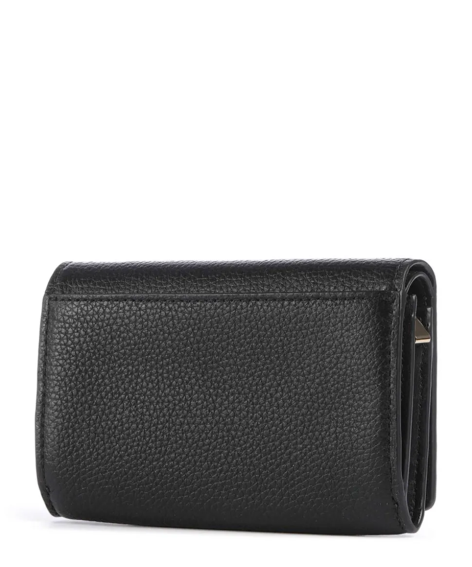 Jet Set Geldbörse genarbtes Rindsleder schwarz