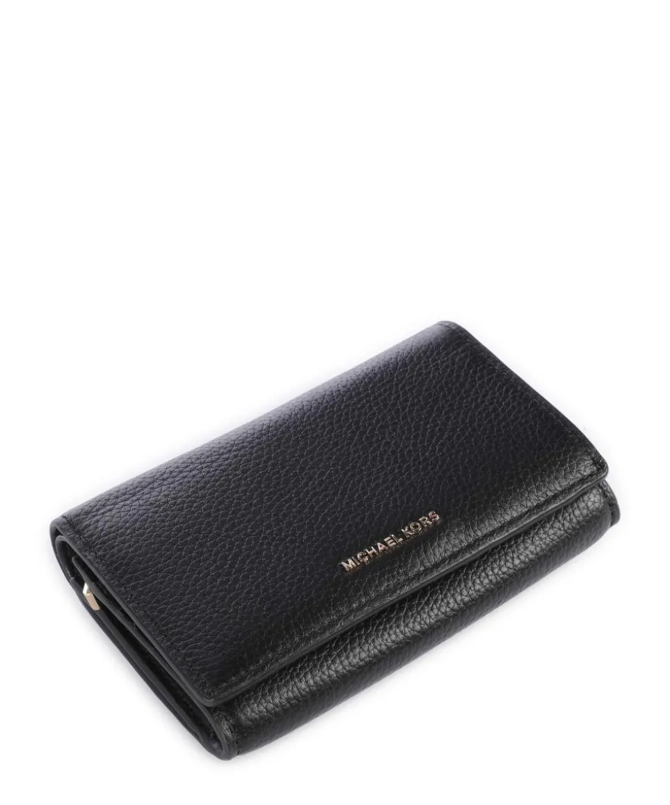 Jet Set Geldbörse genarbtes Rindsleder schwarz