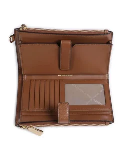 Jet Set Geldbörse genarbtes Rindsleder braun