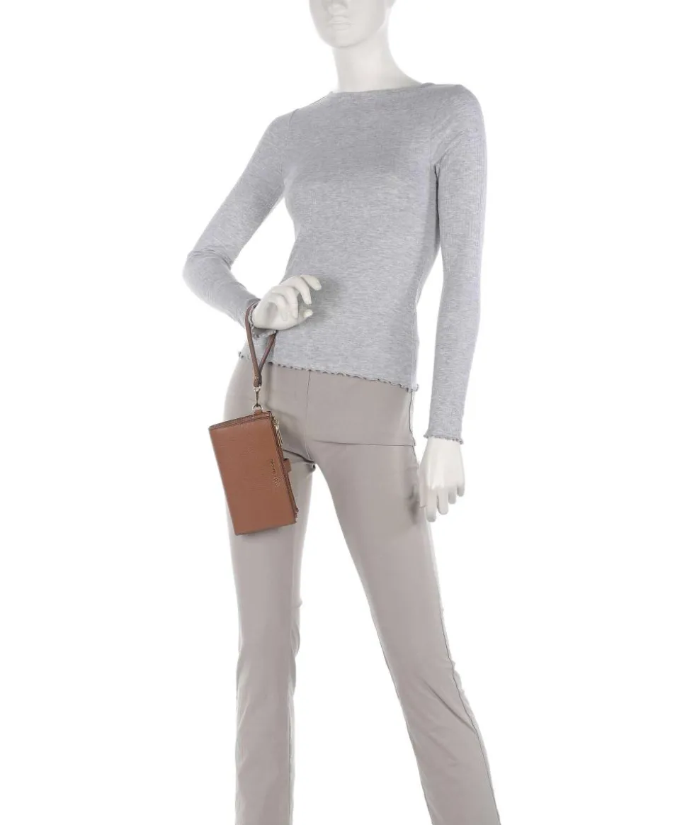 Jet Set Geldbörse genarbtes Rindsleder braun