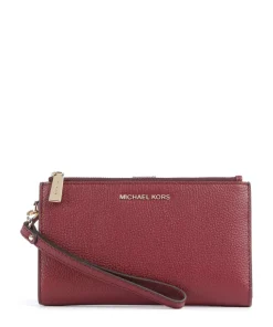 Jet Set Geldbörse genarbtes Rindsleder dunkelrot