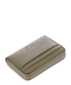 Jet Set Geldbörse genarbtes Leder olivgrün