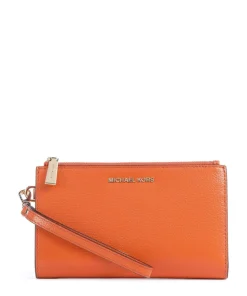 Jet Set Geldbörse genarbtes Rindsleder orange