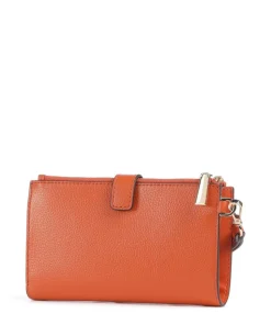 Jet Set Geldbörse genarbtes Rindsleder orange