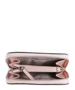 Jet Set Geldbörse genarbtes Leder rosa