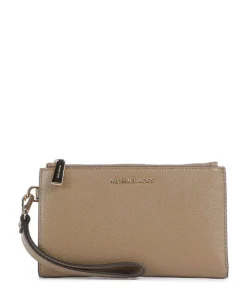 Jet Set Geldbörse genarbtes Rindsleder hellbraun