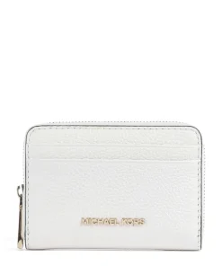 Jet Set Geldbörse genarbtes Leder weiß