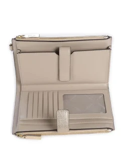 Jet Set Geldbörse genarbtes Rindsleder gold