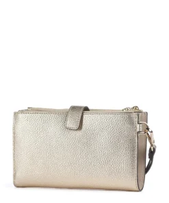 Jet Set Geldbörse genarbtes Rindsleder gold