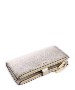 Jet Set Geldbörse genarbtes Rindsleder gold