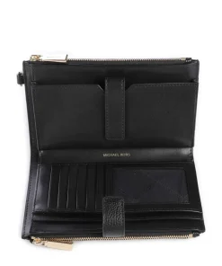 Jet Set Geldbörse genarbtes Rindsleder schwarz