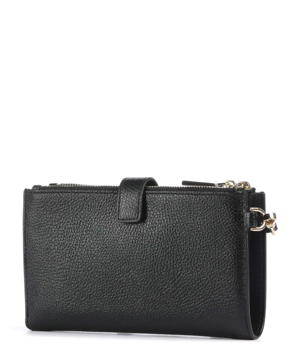 Jet Set Geldbörse genarbtes Rindsleder schwarz