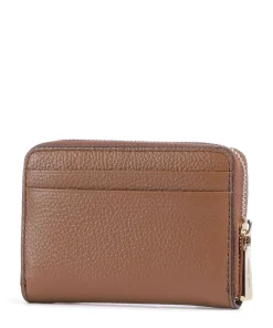 Jet Set Geldbörse genarbtes Leder braun