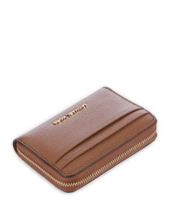 Jet Set Geldbörse genarbtes Leder braun