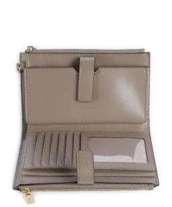 Jet Set Geldbörse genarbtes Rindsleder taupe