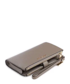 Jet Set Geldbörse genarbtes Rindsleder taupe
